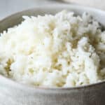 Baked rice in a bowl.