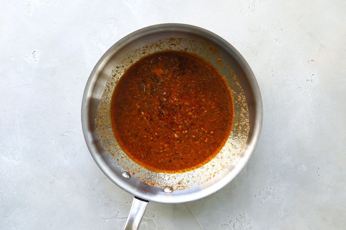 Sauce for cajun shrimp.