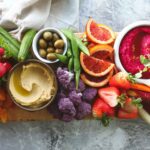 A vegan charcuterie board.