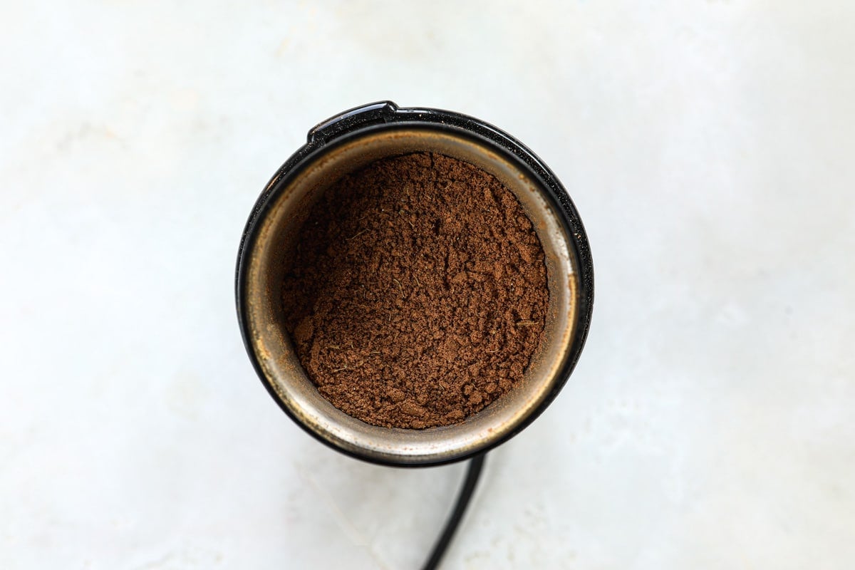 Garam Masala in a spice grinder.