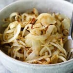 A bowl of air fryer onions.