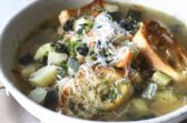 A bowl of ribollita (Italian bread soup).